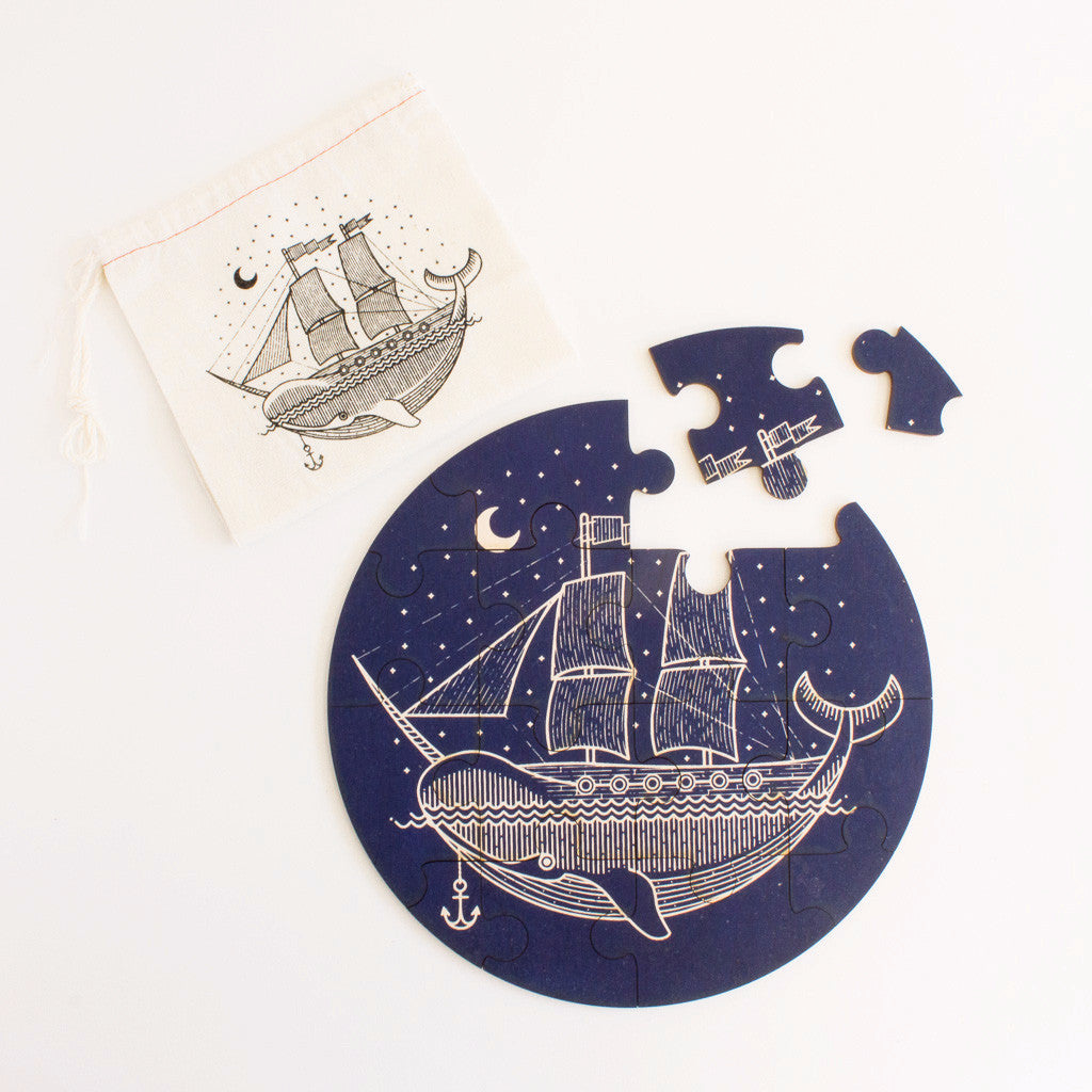 NARWHAL SHIP WOODEN PUZZLE - Lake Millie